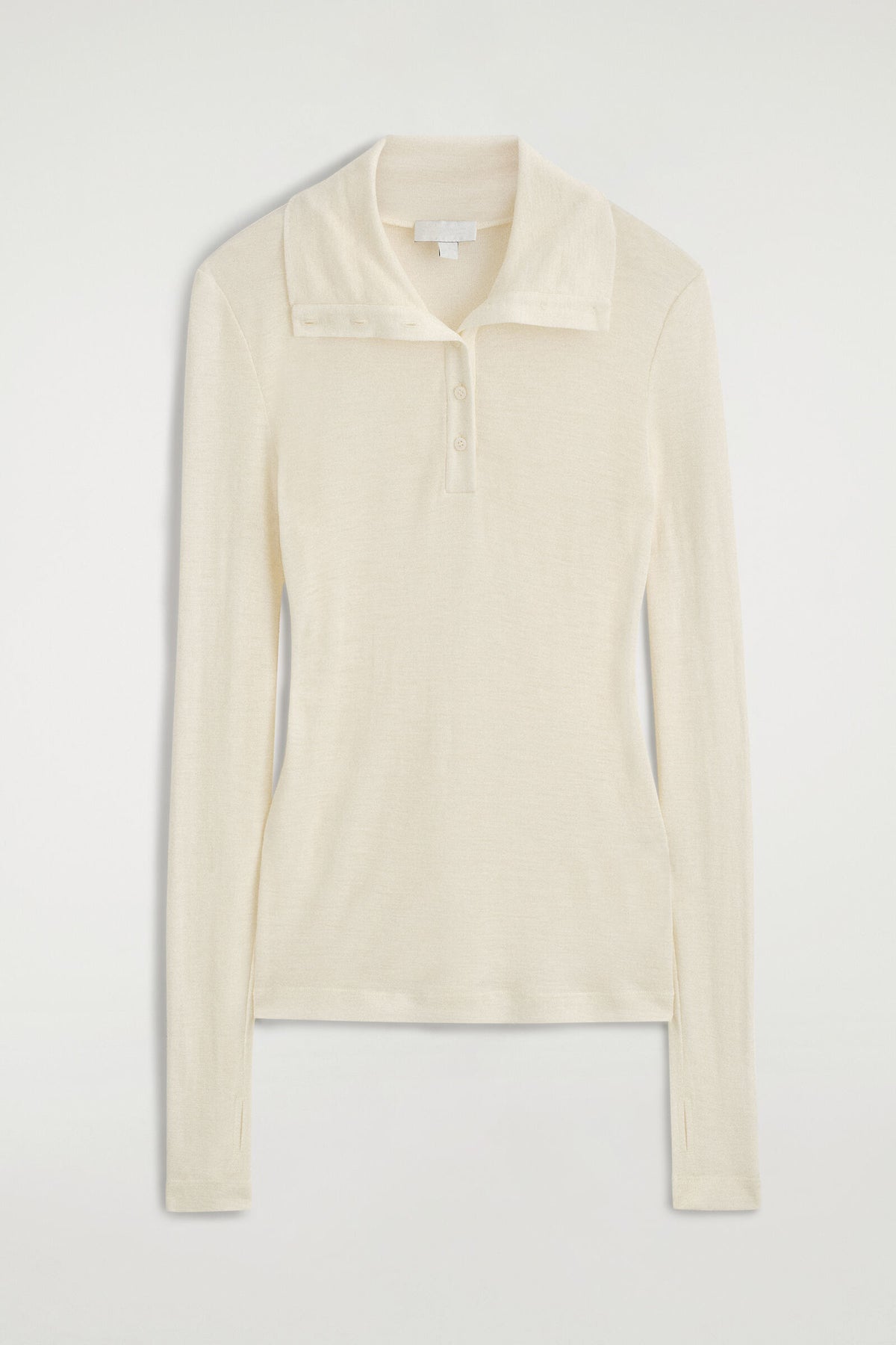 ZA Long-Sleeve Polo Knit Top