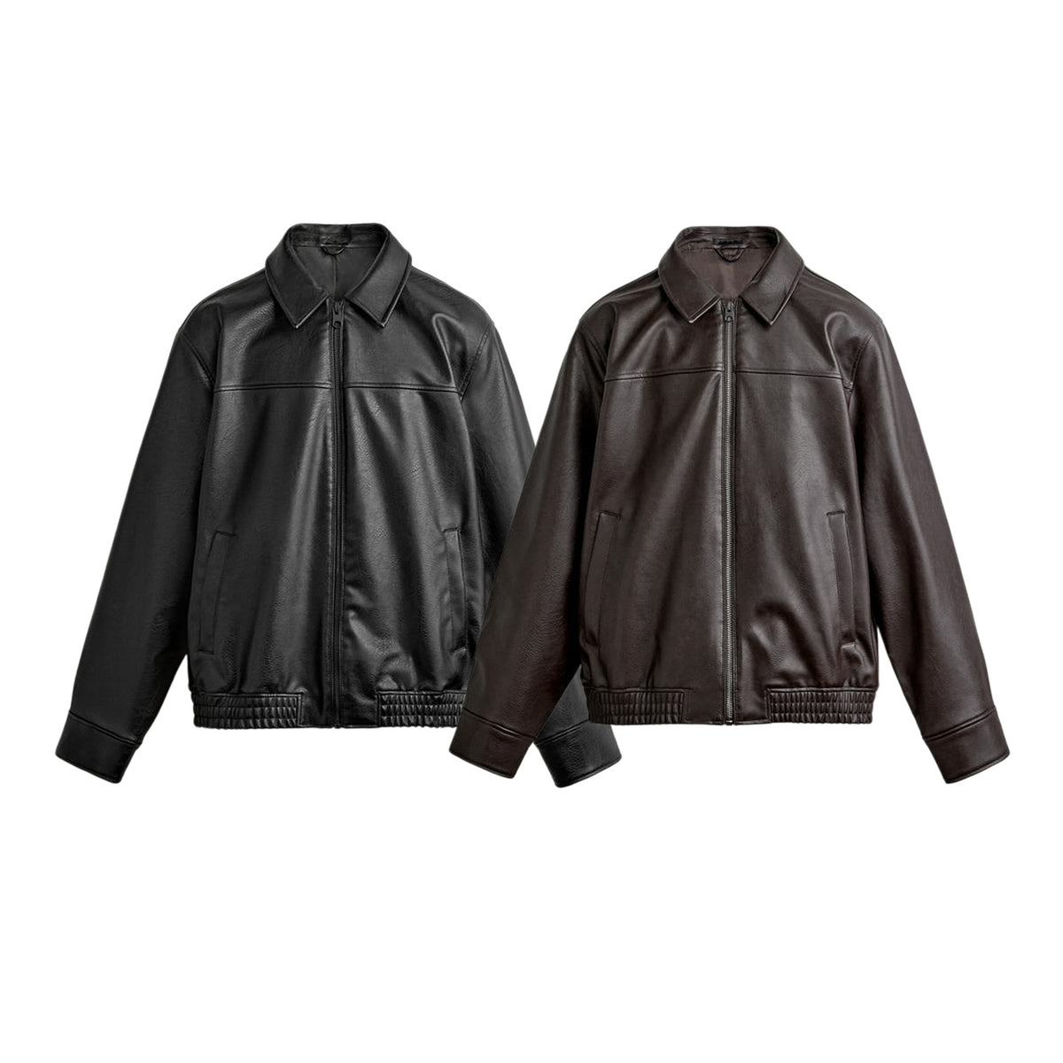 ZA Classic Faux Leather Zip Jacket