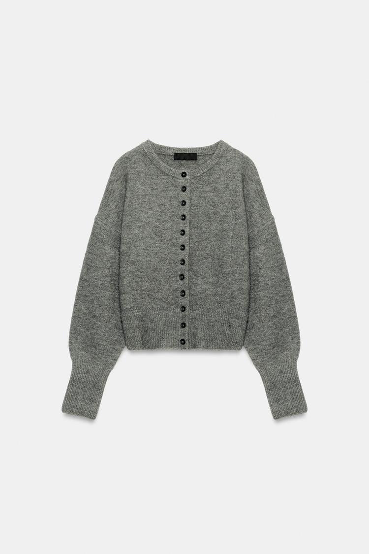 ZA Soft Knit Button-Up Cardigan