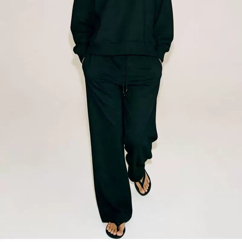 ZA High-Neck Sweatshirt & Wide-Leg Pants Set