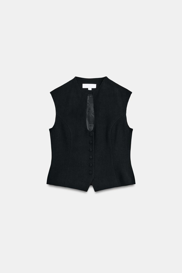 ZA Women’s Black Tailored Vest & Mini Skirt Set