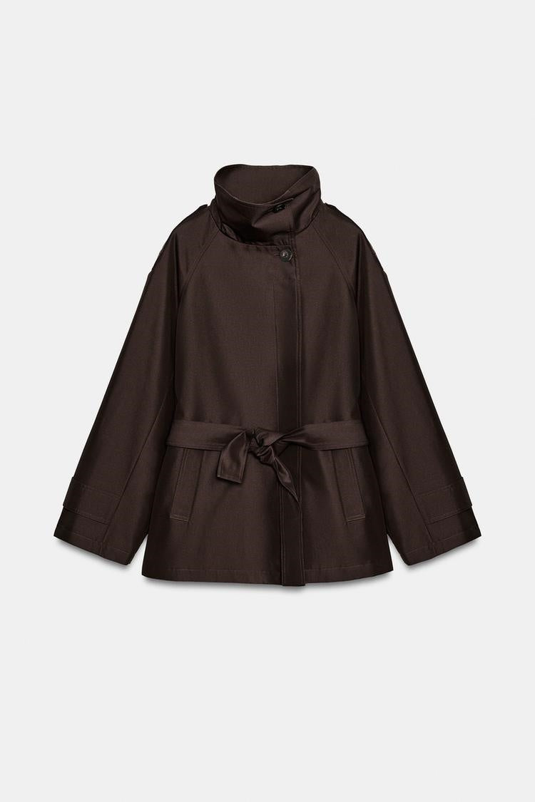 ZA Women’s Satin Belted Utility Jacket