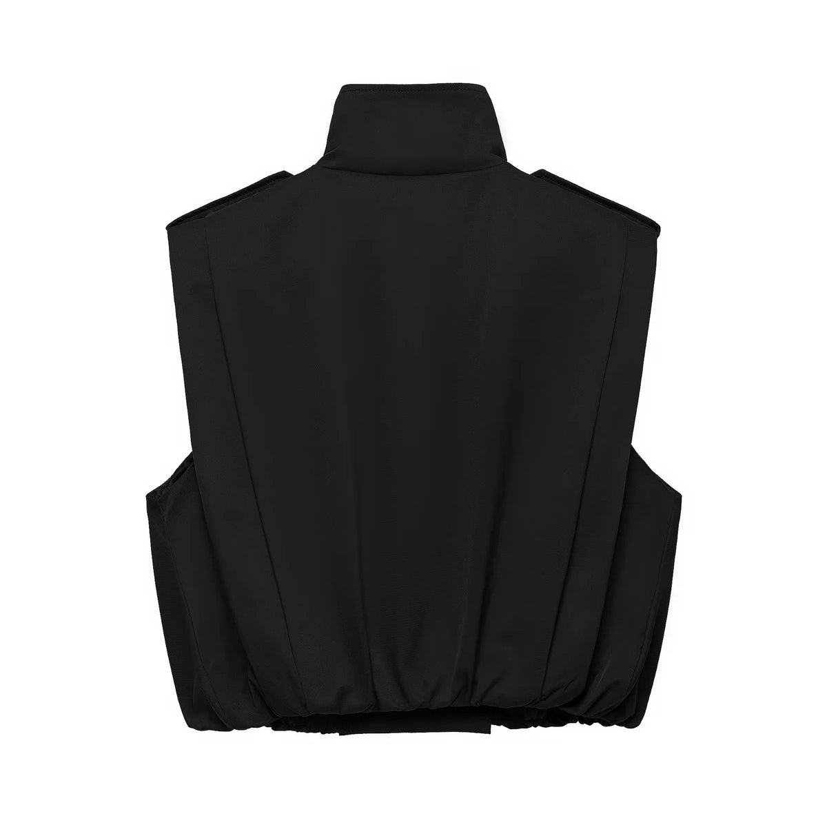 ZA Double-Breasted High-Neck Utility Vest