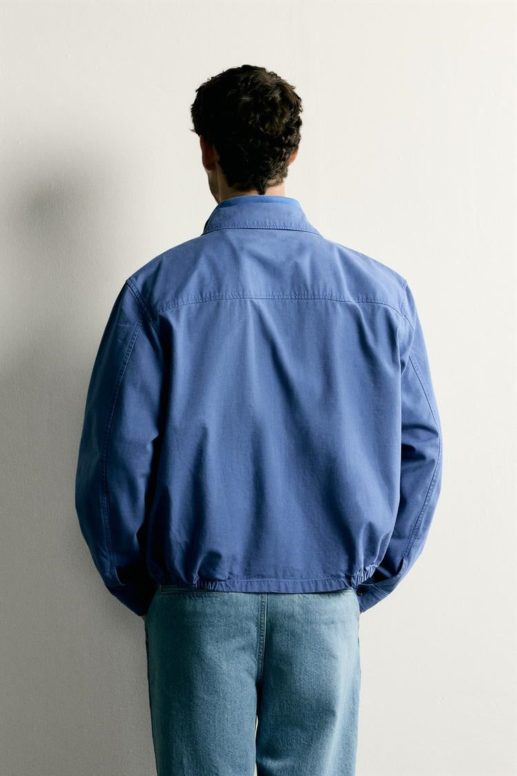 ZA Washed Blue Zip-Up Jacket