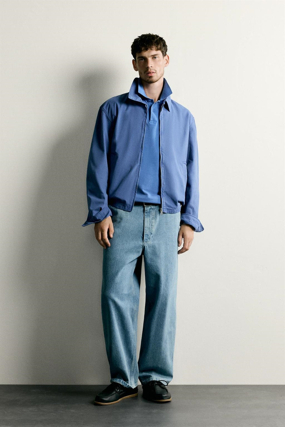 ZA Washed Blue Zip-Up Jacket