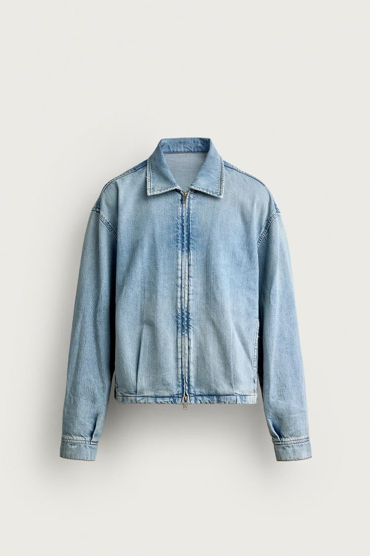 ZA Light Wash Denim Zip Jacket