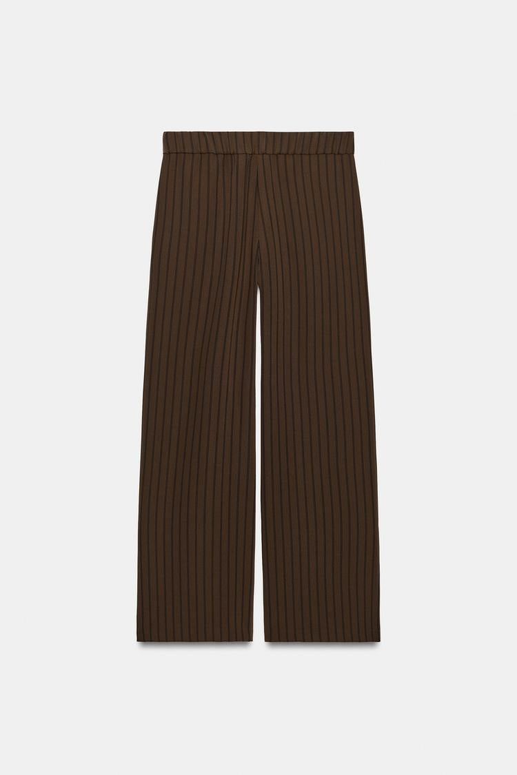 ZA Striped Cowl-Neck Top &amp; Wide-Leg Pants Set