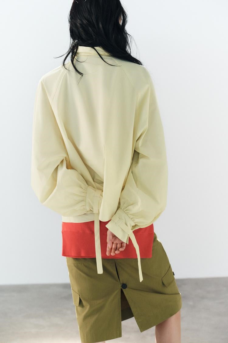 ZA Women’s High-Neck Balloon Sleeve Blouse