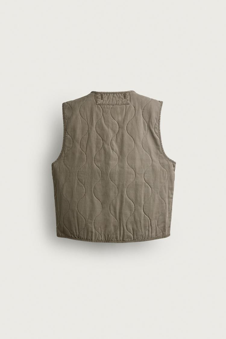 ZA Quilted Utility Zip Vest