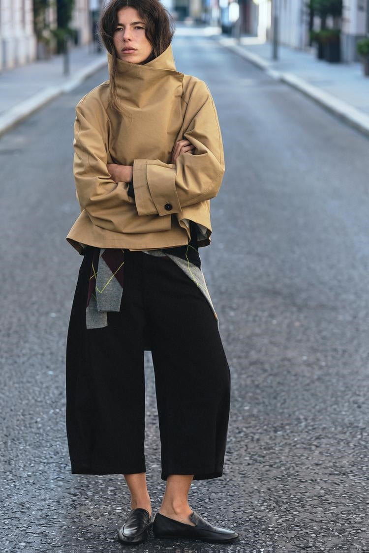 ZA High-Neck Cape Sleeve Jacket