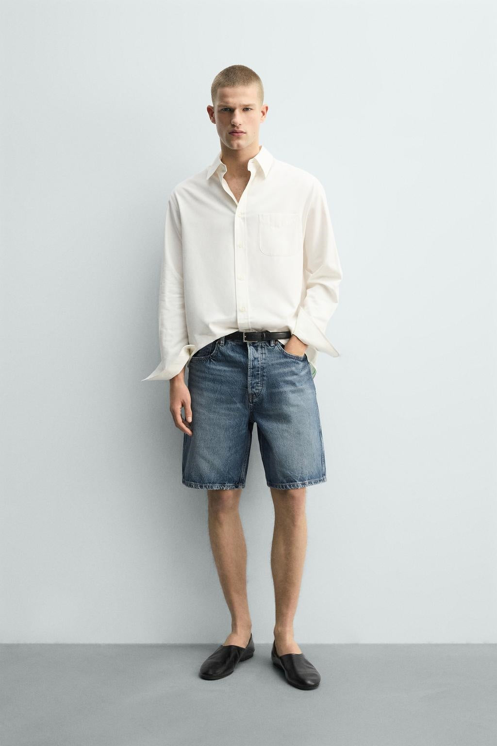 ZA Vintage Wash Denim Bermuda Shorts
