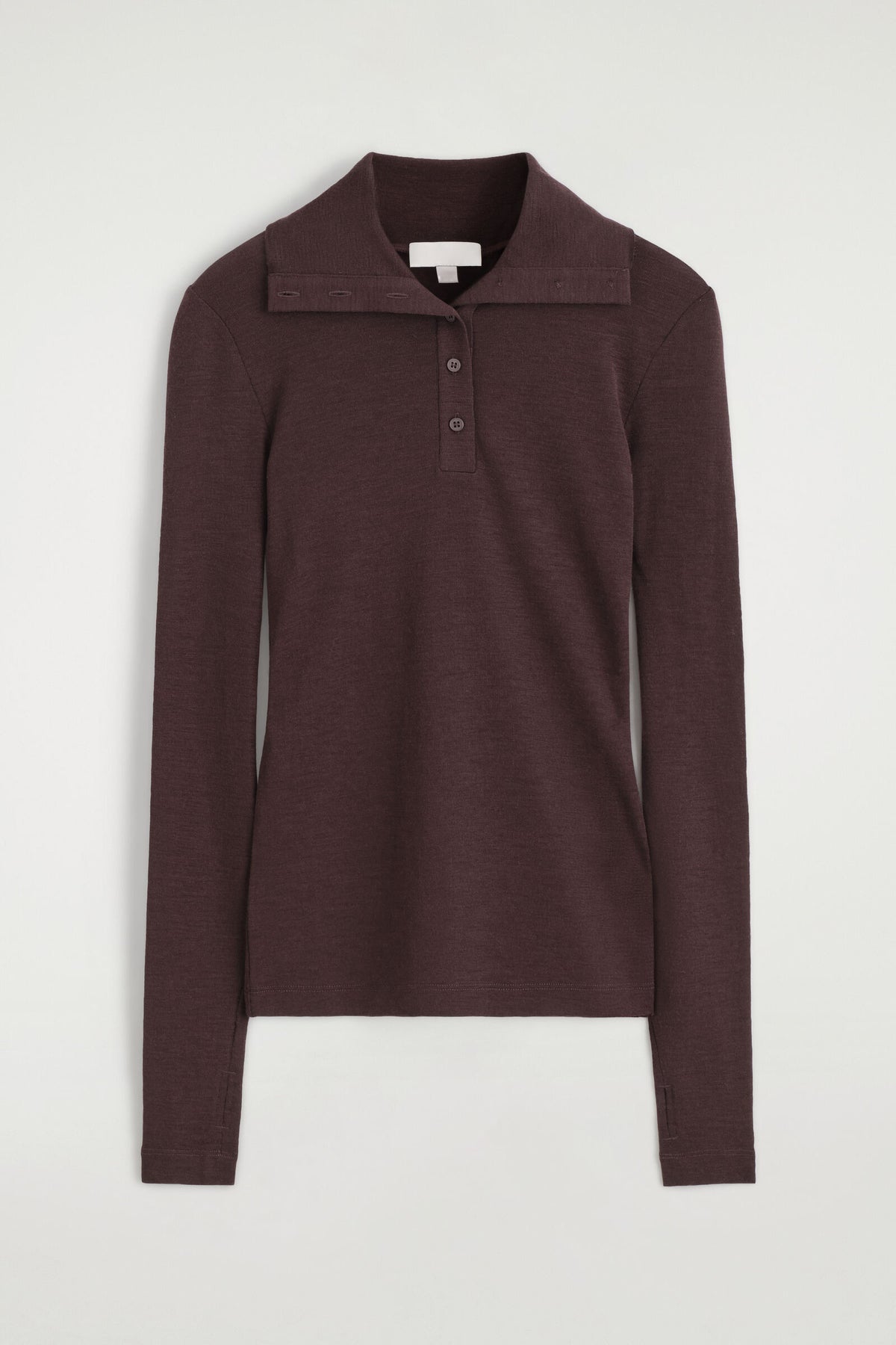 ZA Long-Sleeve Polo Knit Top