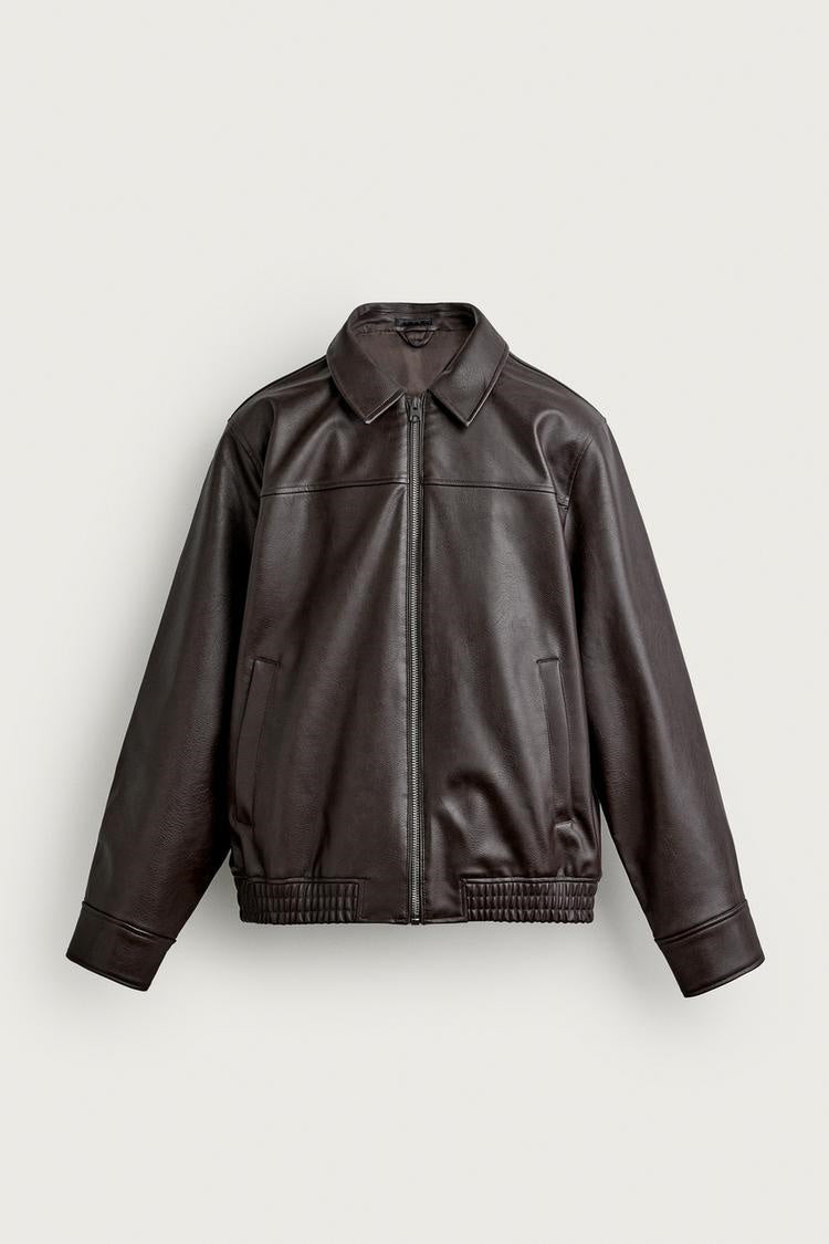 ZA Classic Faux Leather Zip Jacket