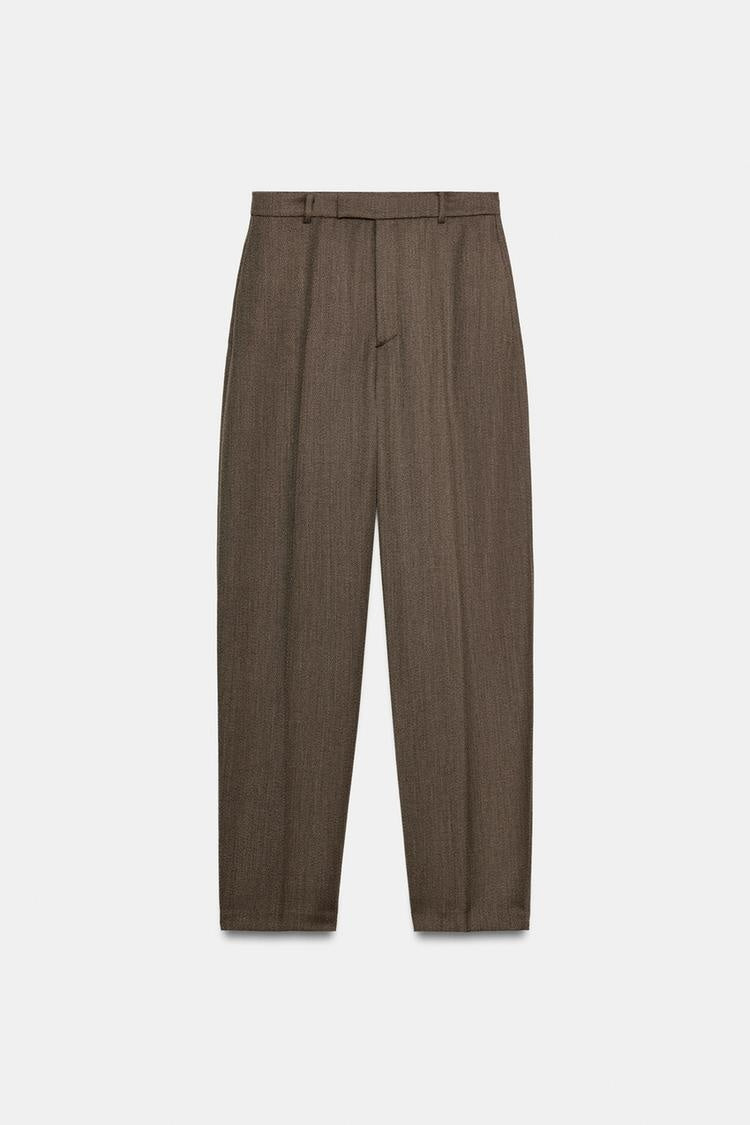 ZA Herringbone Bomber Jacket & Tailored Trouser Set