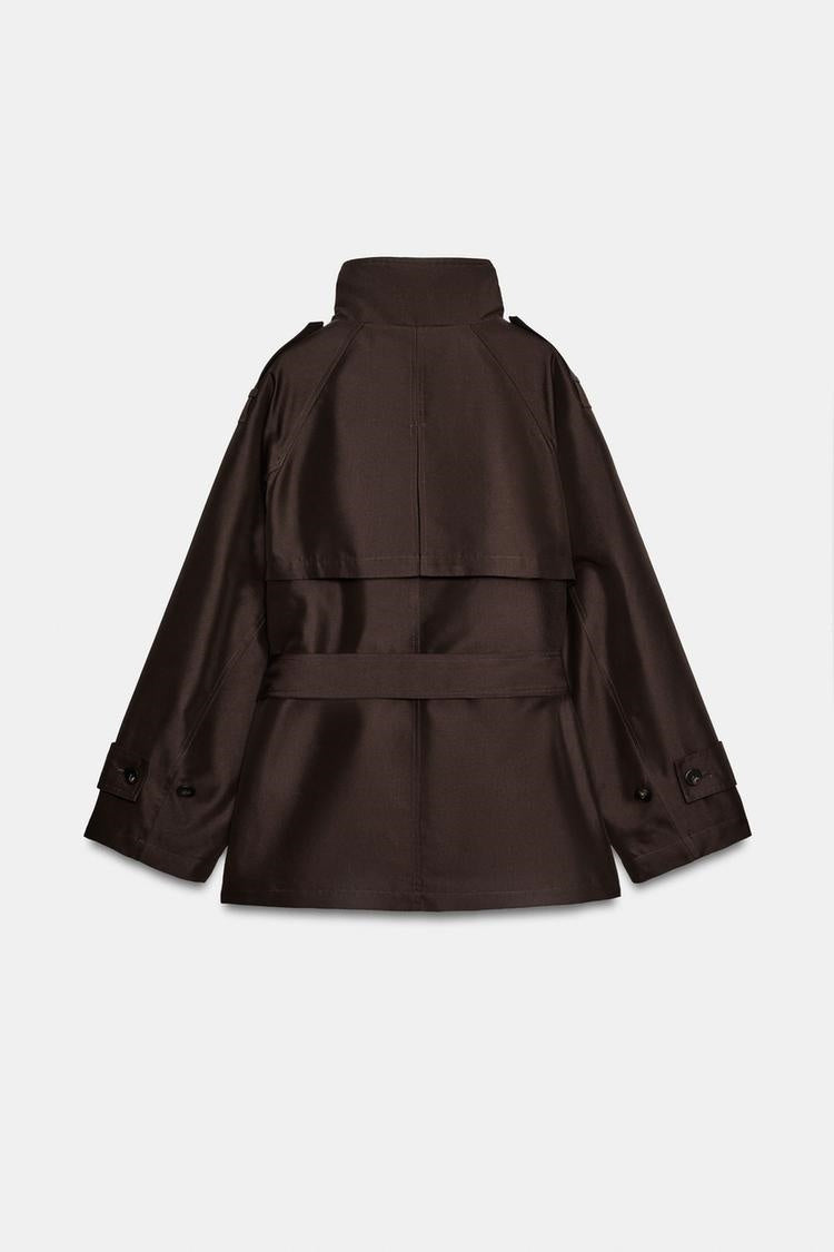 ZA Women’s Satin Belted Utility Jacket