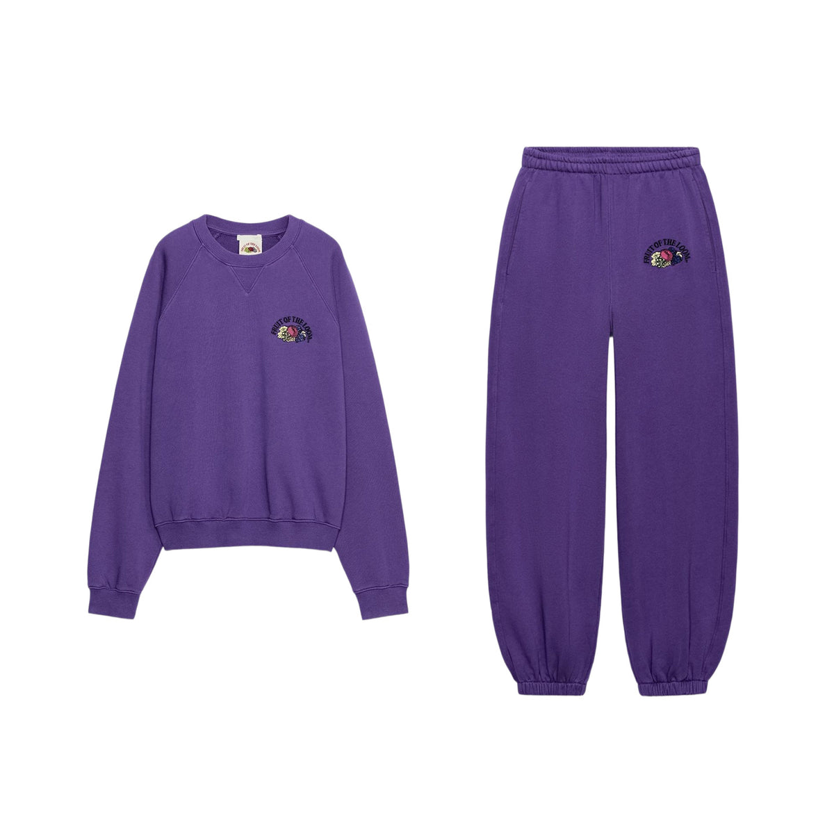 ZA Purple Logo Sweatshirt & Jogger Set