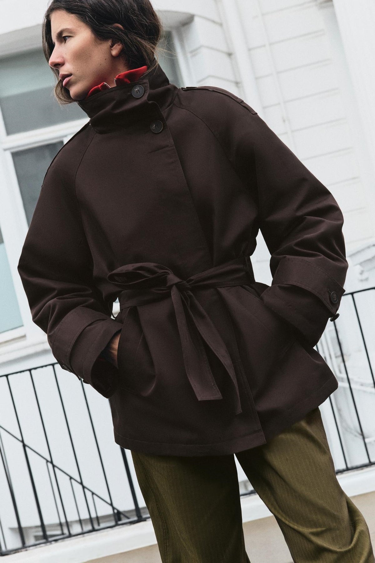 ZA Women’s Satin Belted Utility Jacket
