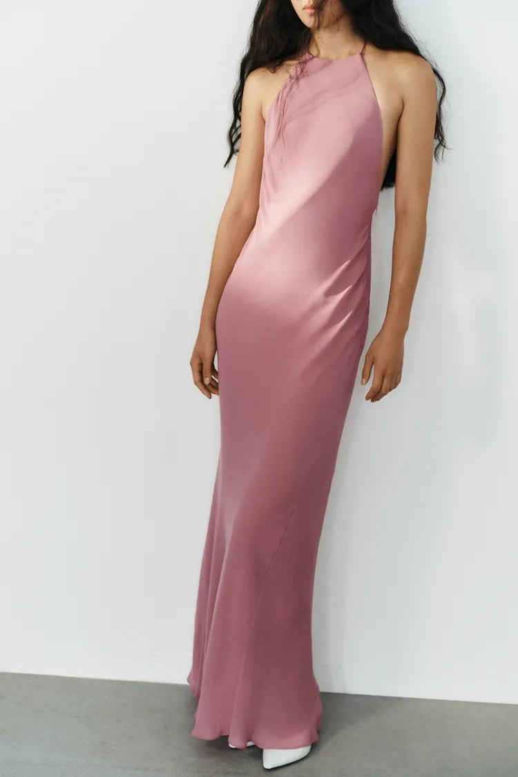 ZA Draped Halter Maxi Dress