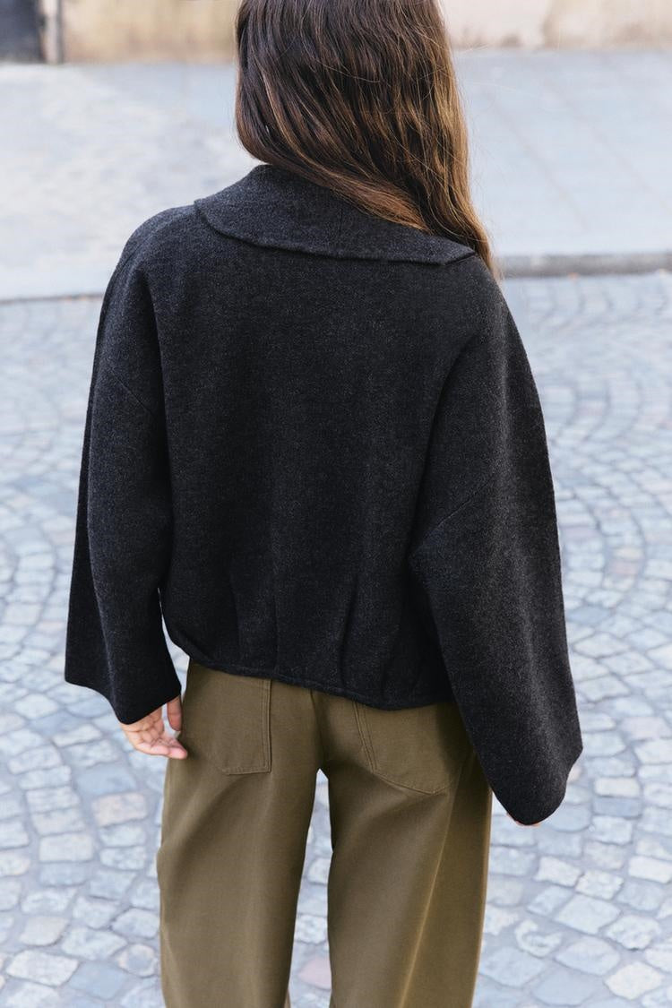 ZA Draped Open-Front Jacket