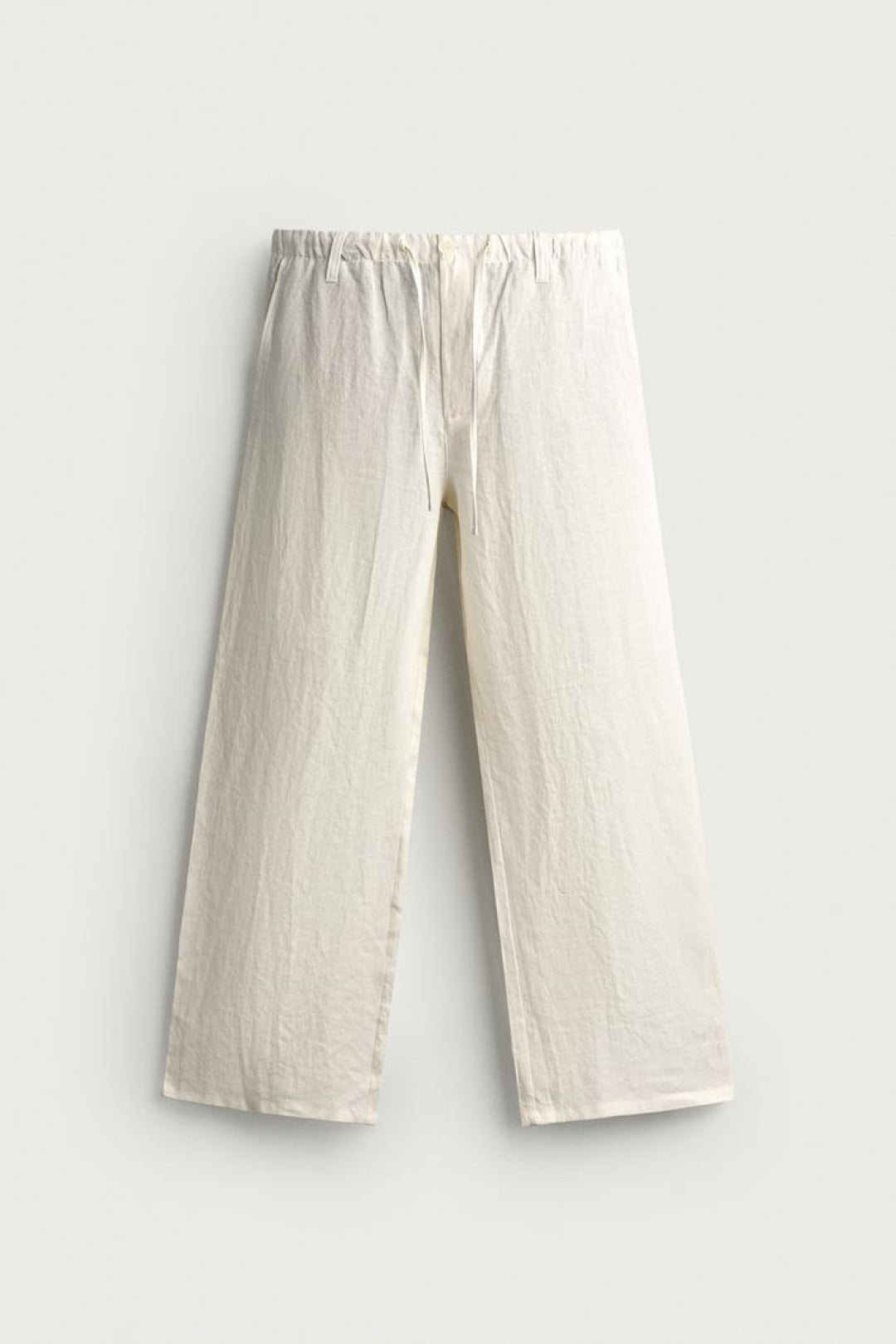 SA Relaxed Wide-Leg Linen Blend Trousers
