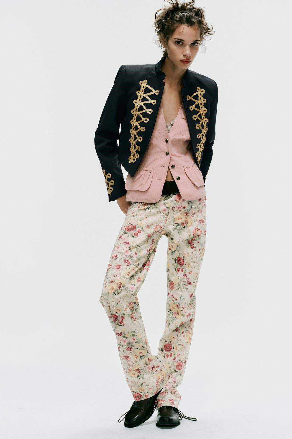 ZA Military Braid Cropped Jacket