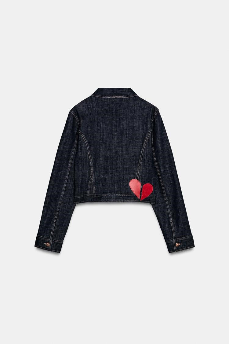 ZA Women’s Dark Denim Jacket &amp; Wide-Leg Jeans Set
