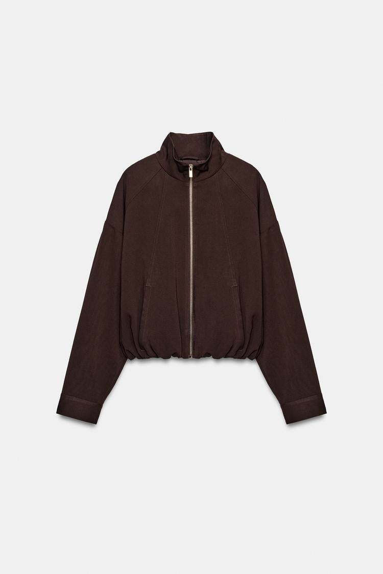 ZA Relaxed Zip-Up Jacket & Wide-Leg Pants Set