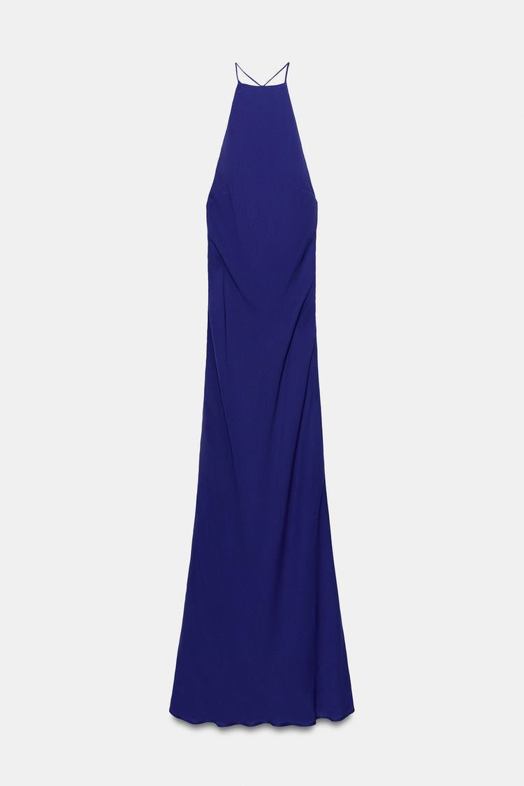 ZA Draped Halter Maxi Dress
