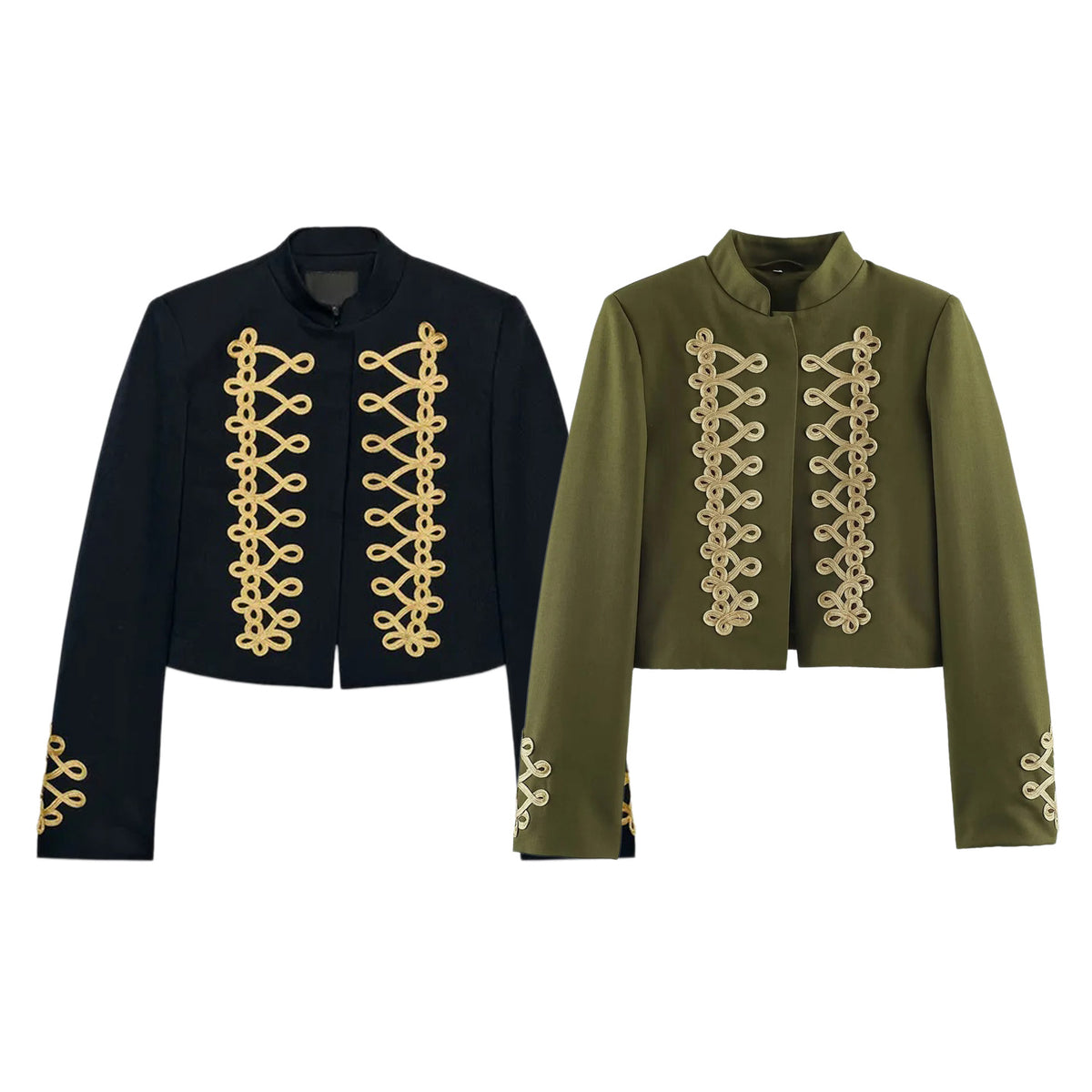 ZA Military Braid Cropped Jacket