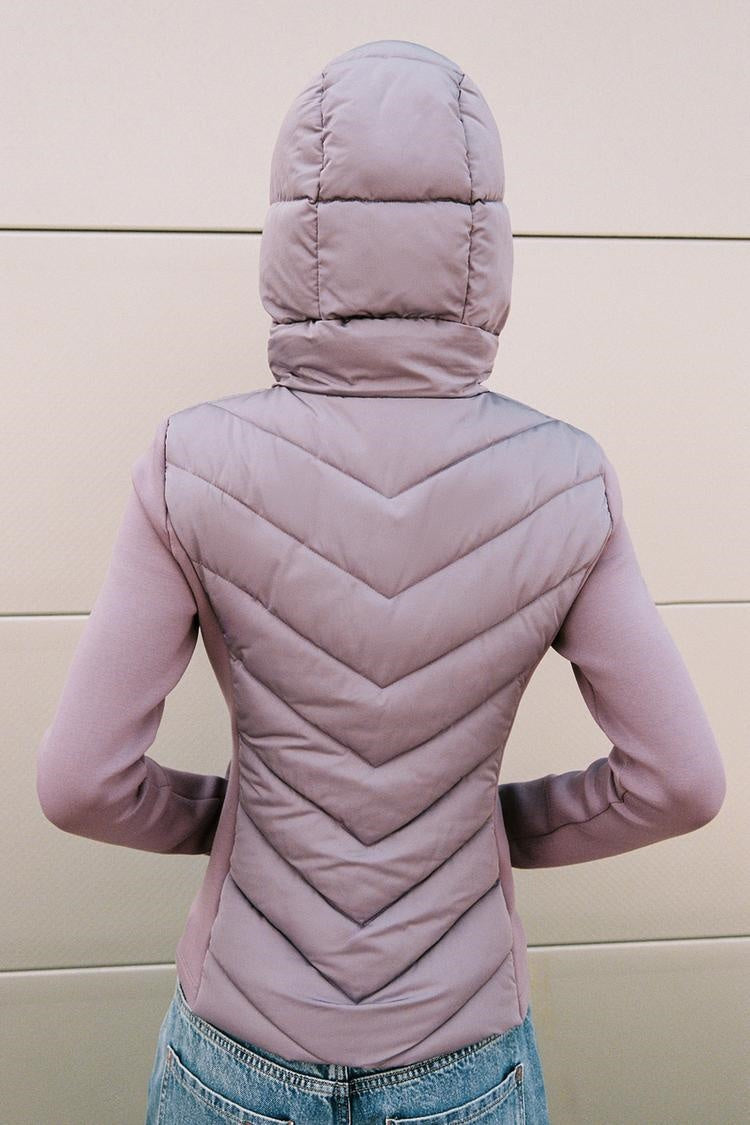 ZA Hybrid Quilted Hooded Jacket