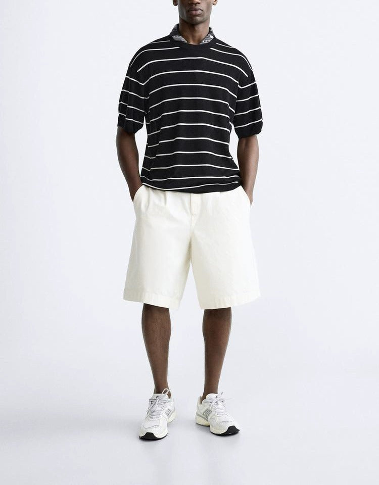 ZA Relaxed Striped Short-Sleeve T-Shirt