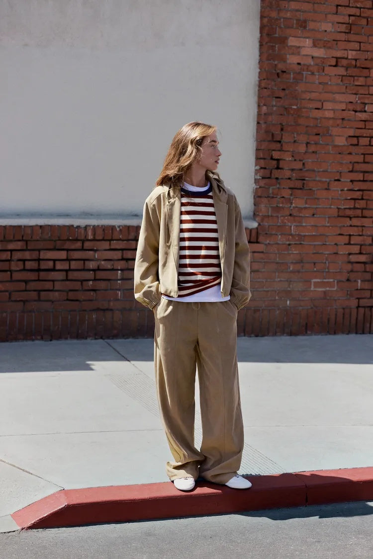 ZA Hooded Jacket & Wide-Leg Pants Set