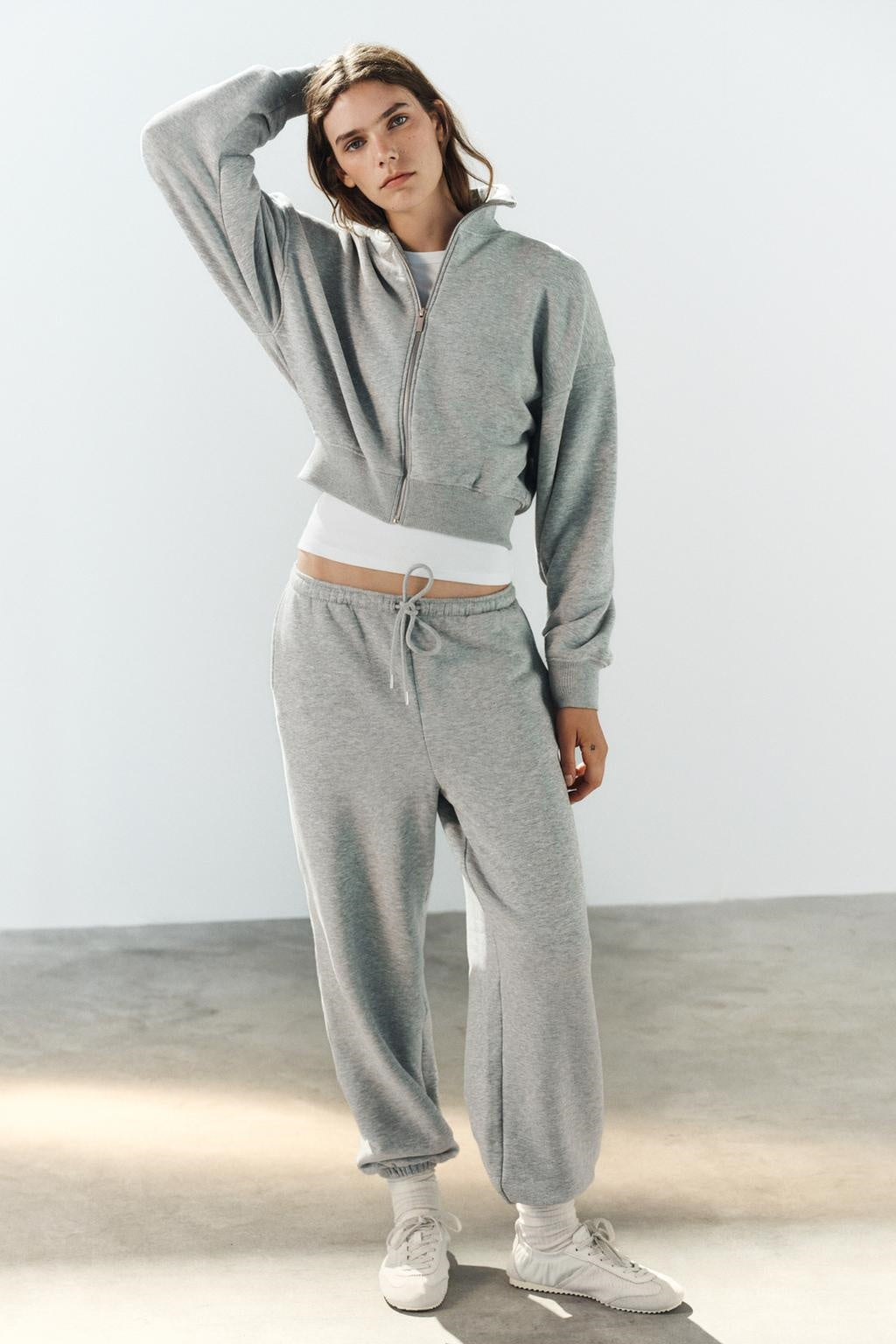 ZA Relaxed Zip-Up Sweatshirt &amp; Jogger Set