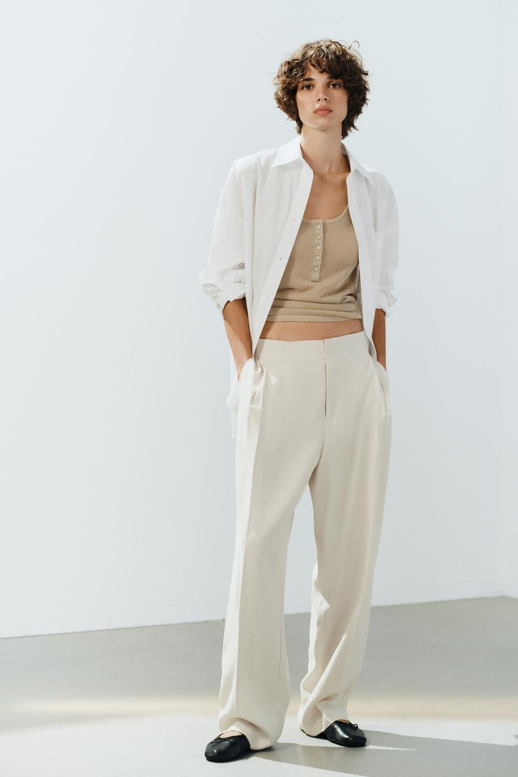 ZA Tailored Wide-Leg Trousers