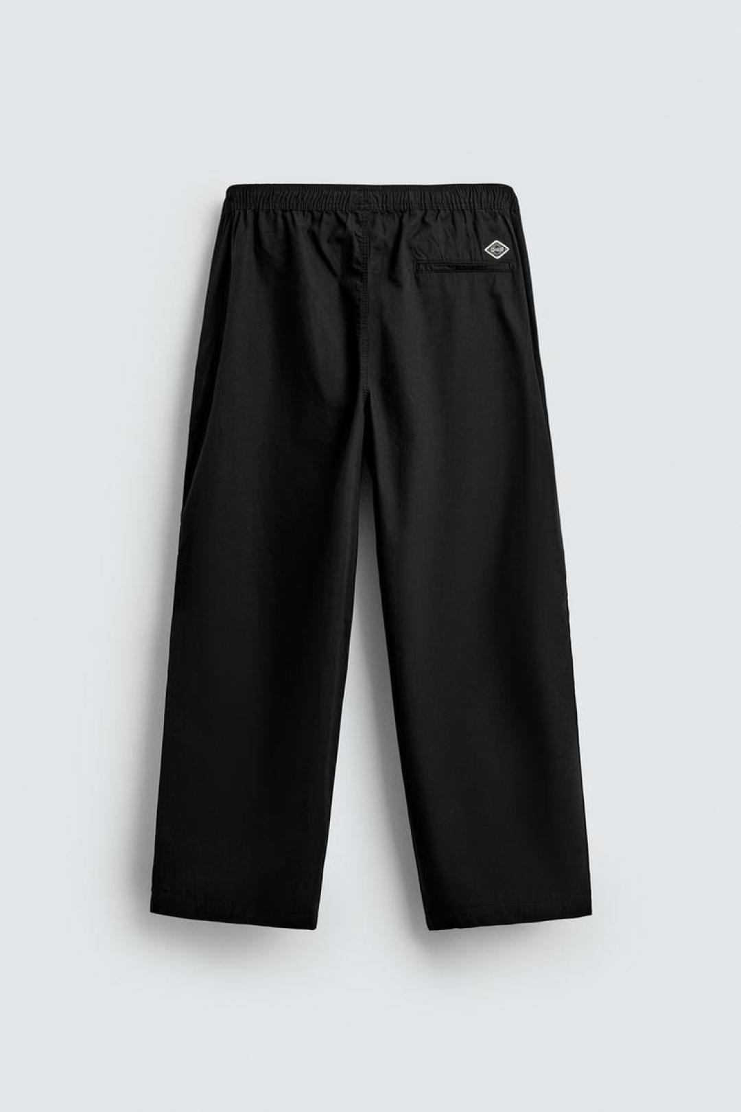ZA Relaxed Wide-Leg Elastic Waist Pants