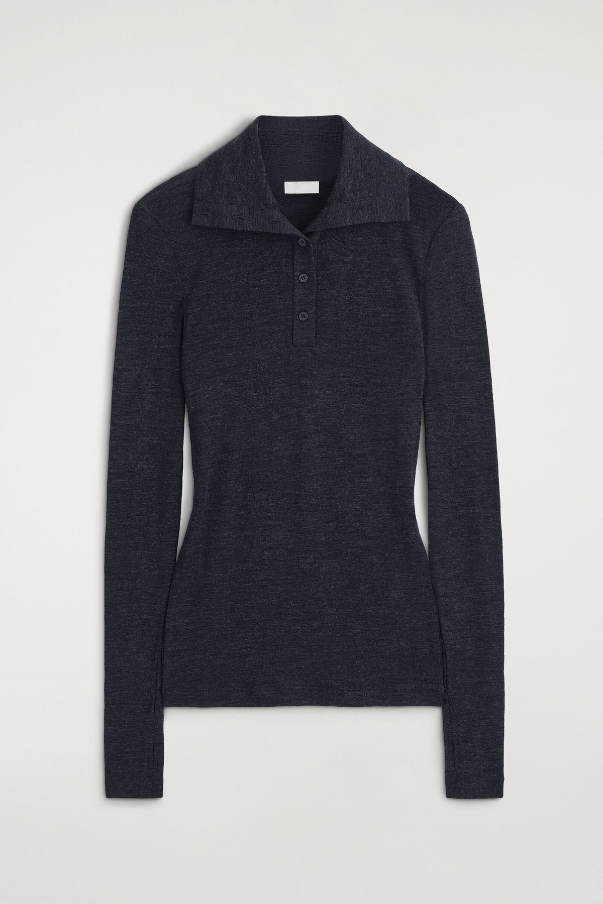 ZA Long-Sleeve Polo Knit Top