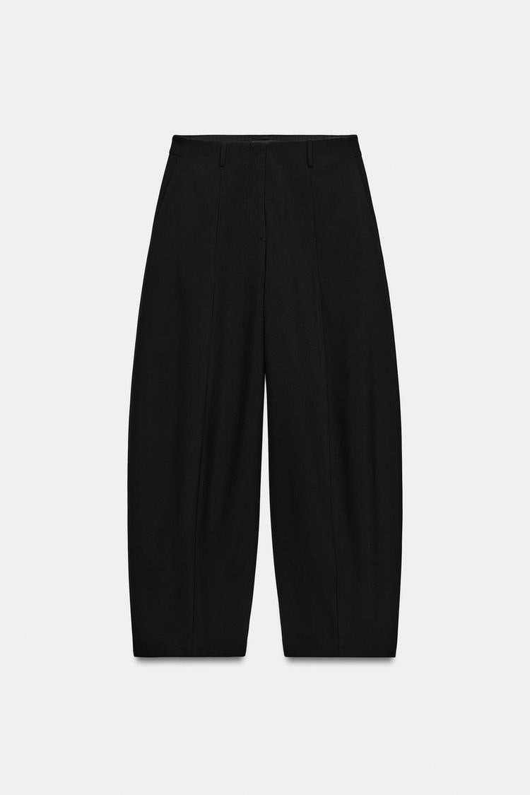 ZA Cropped Jacket &amp; Barrel-Leg Trouser Set