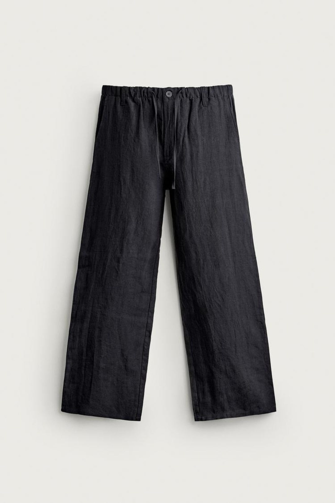 SA Relaxed Wide-Leg Linen Blend Trousers