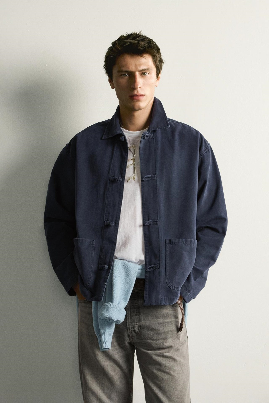SA Washed Navy Toggle Utility Jacket