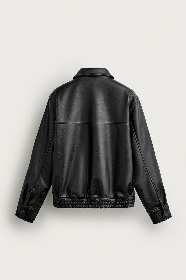 ZA Classic Faux Leather Zip Jacket