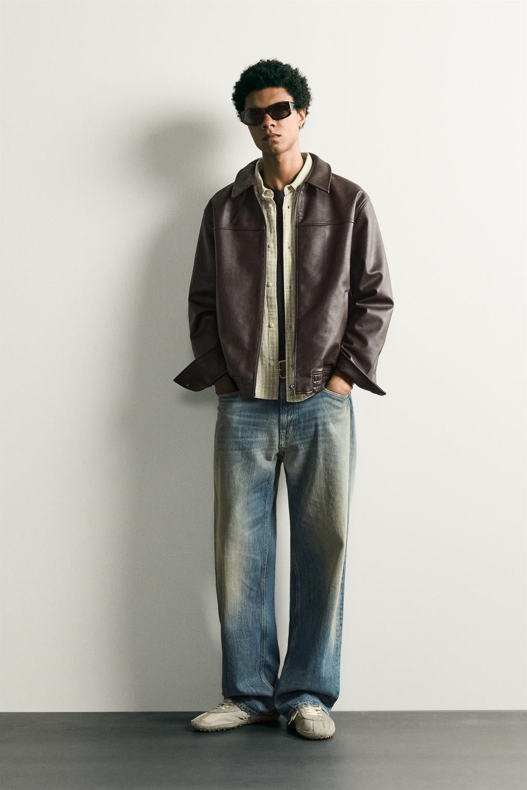 ZA Classic Faux Leather Zip Jacket