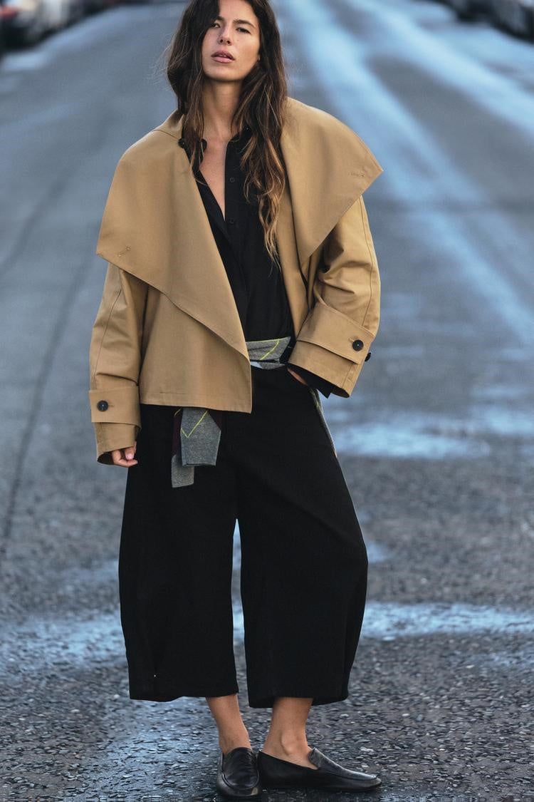 ZA High-Neck Cape Sleeve Jacket