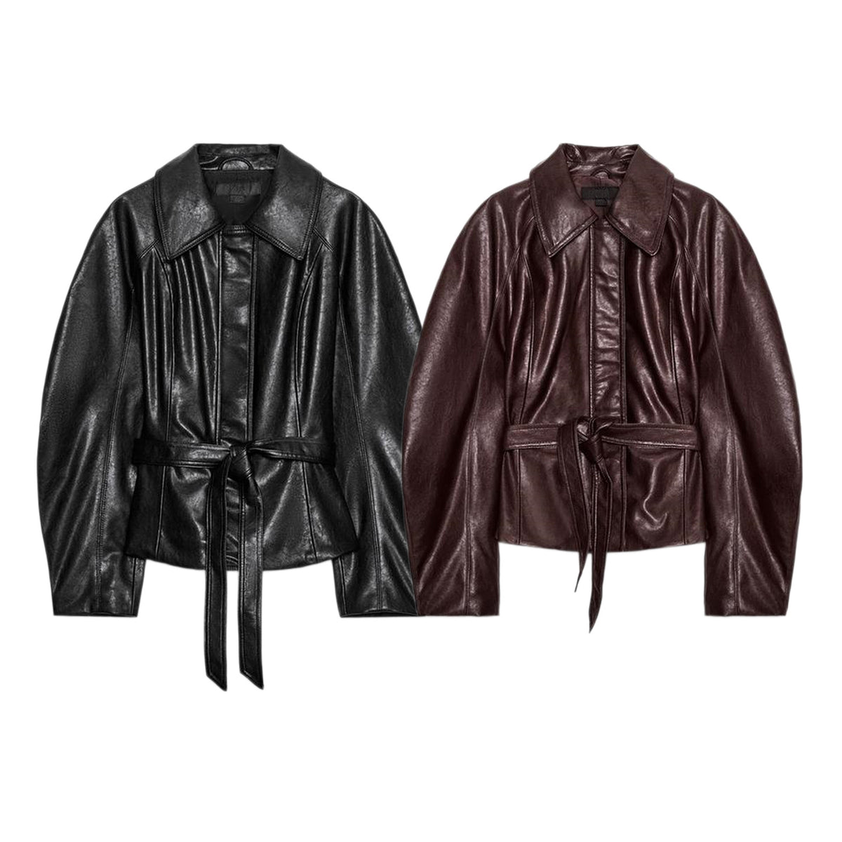 ZA Women’s Belted Faux Leather Jacket